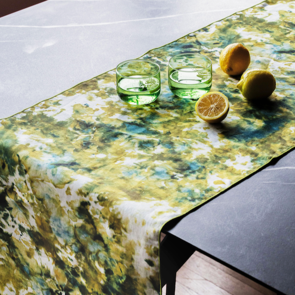 Marble Table Runner | Green