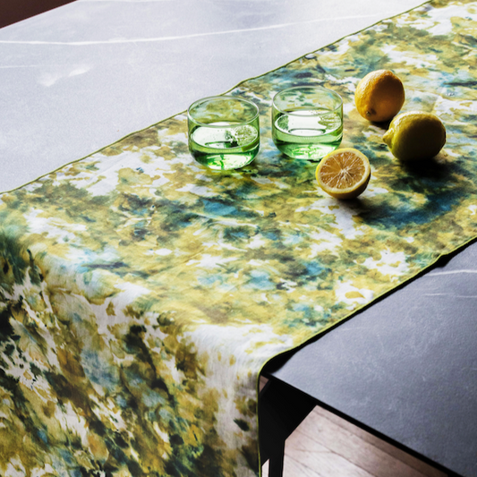 Marble Table Runner | Green