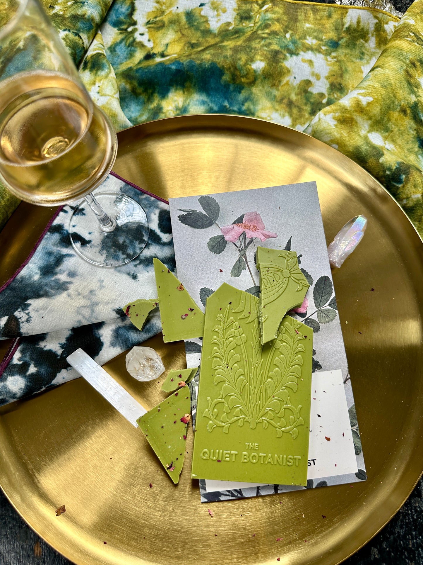 Matcha Rose Chocolate Bar