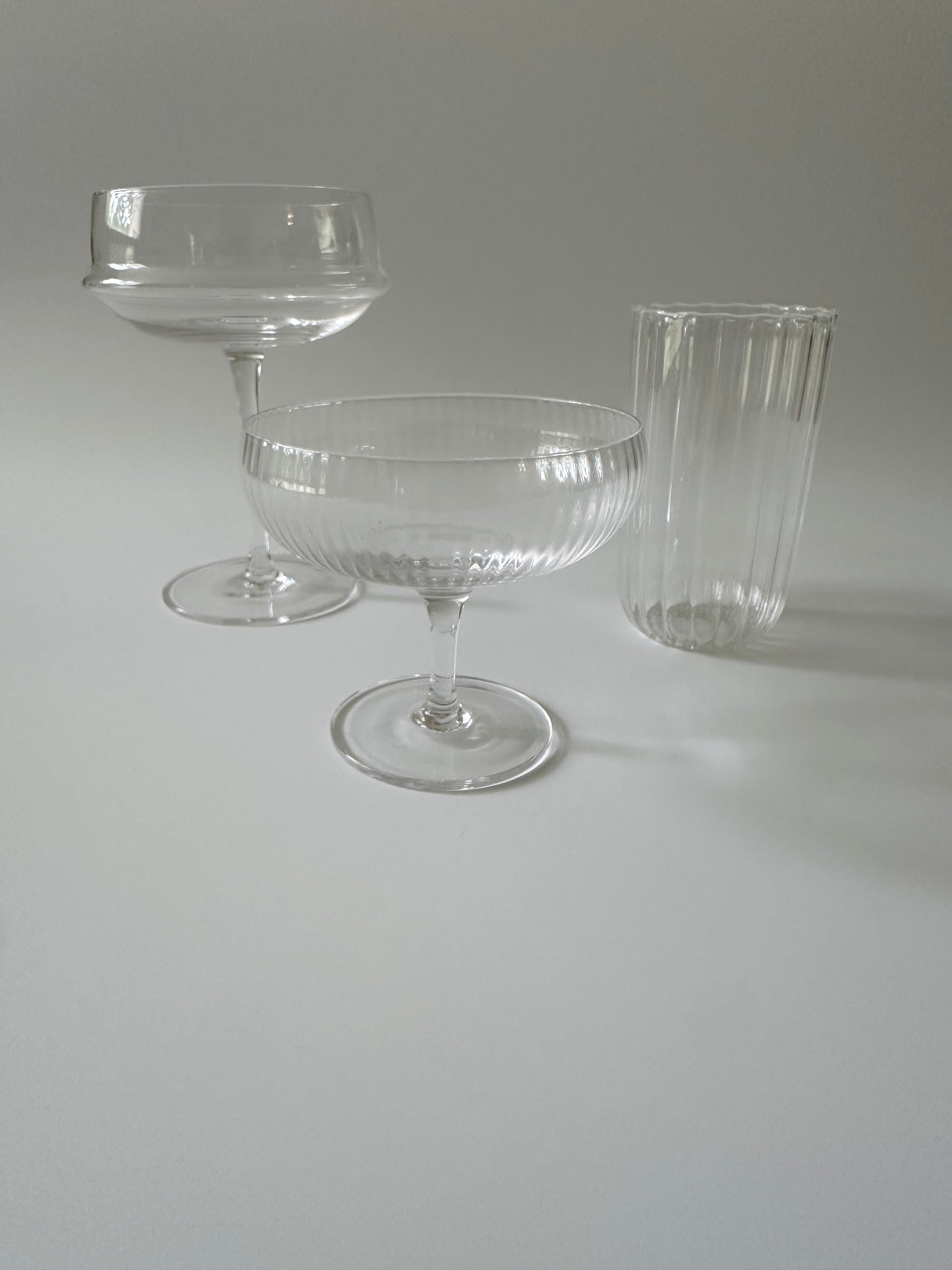 Inku Ribbed Champagne Coupe | Set of 4