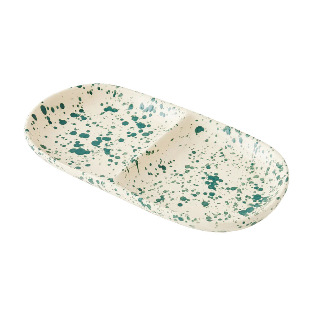 Splatterware Ceramic Divided Tray | Nettle