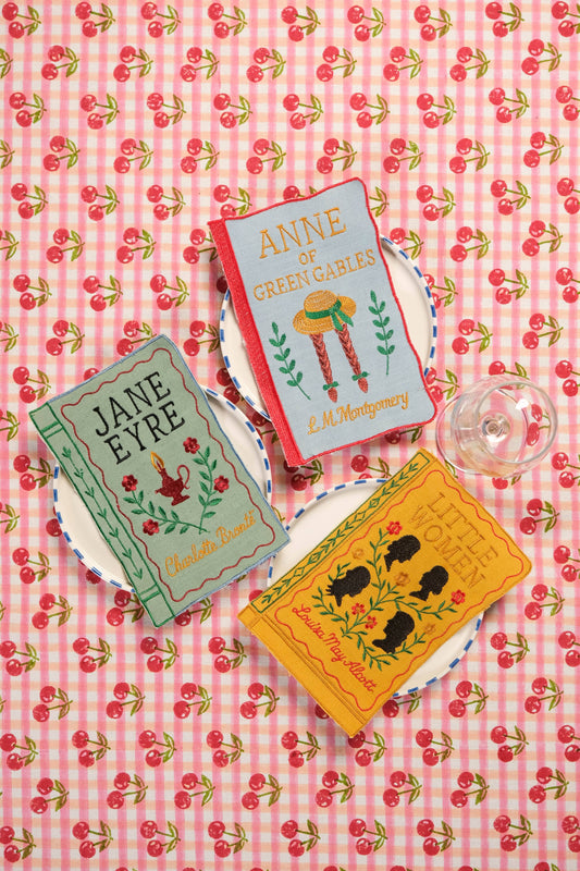 Literary Heroines Embroidered Cocktail Napkins | Set of 4