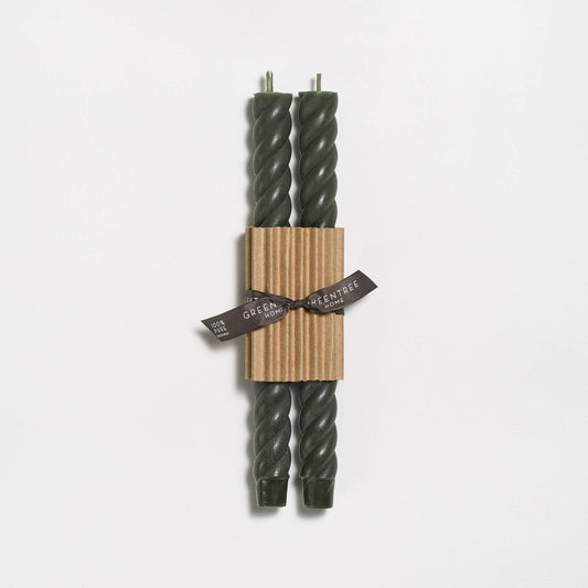 10" Rope Taper Candles | Antique