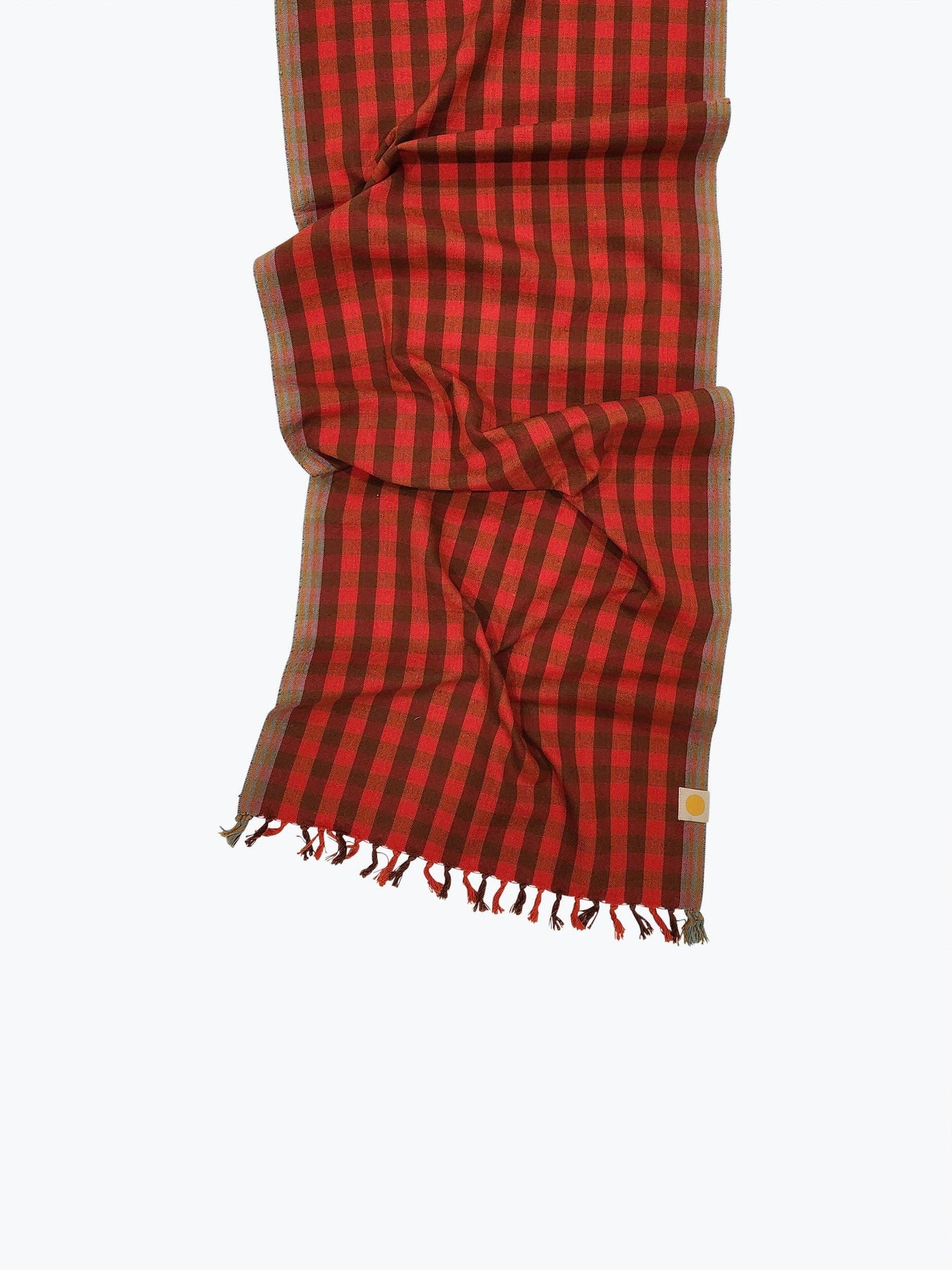 Grid Plaid Table Runner | Scarlet