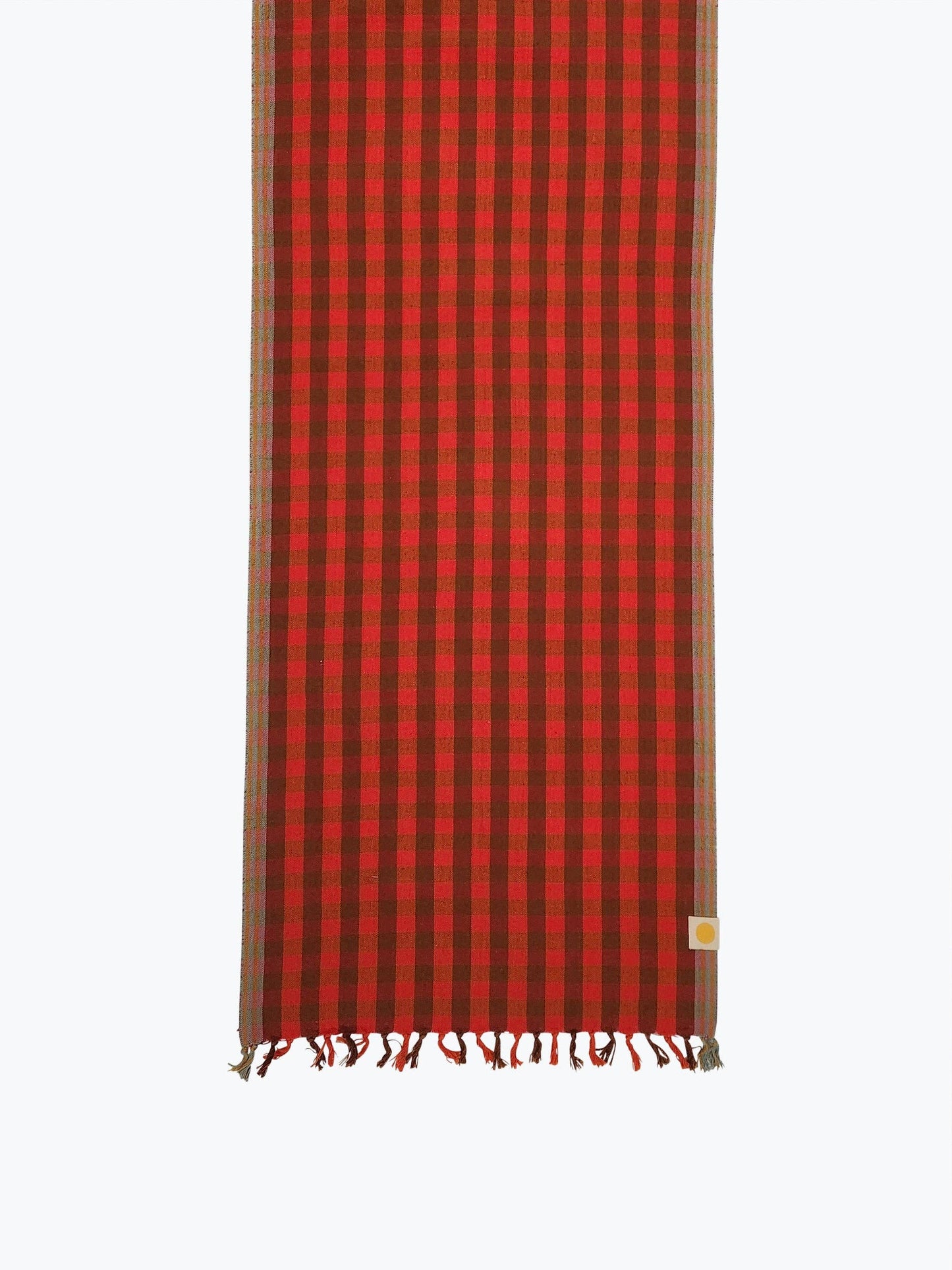 Grid Plaid Table Runner | Scarlet