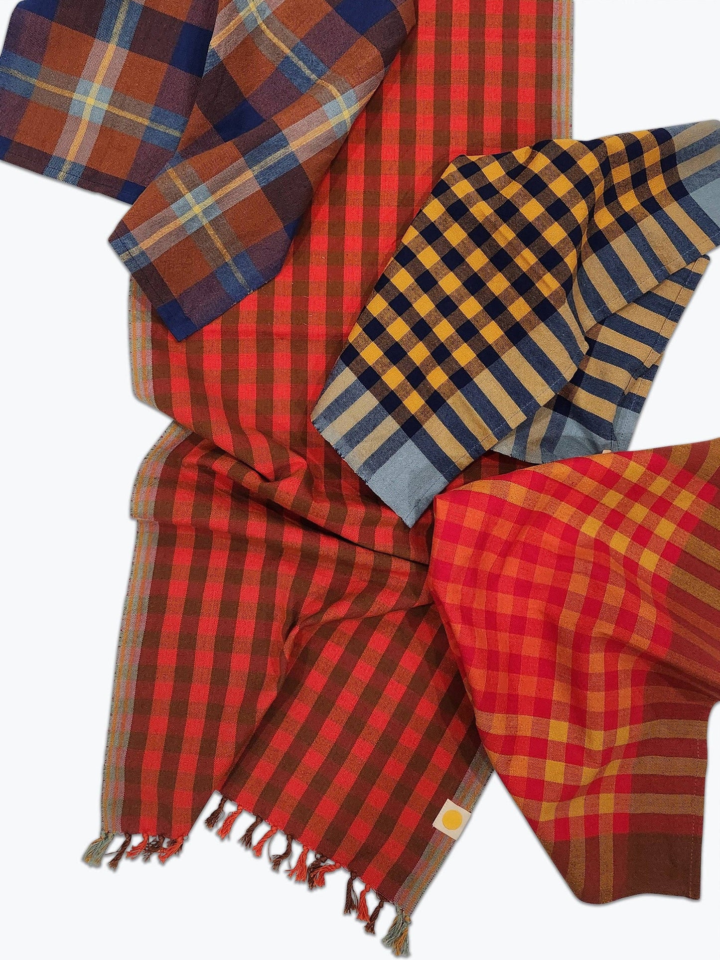 Grid Plaid Table Runner | Scarlet