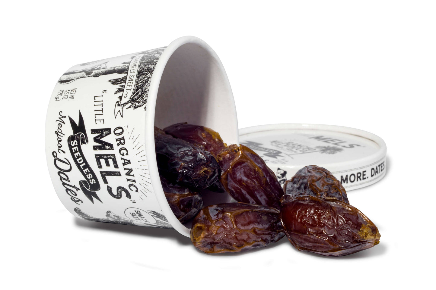 Rancho Meladuco Date Farm Little Mels Seedless Organic Medjool Dates, 4.5 oz Cup