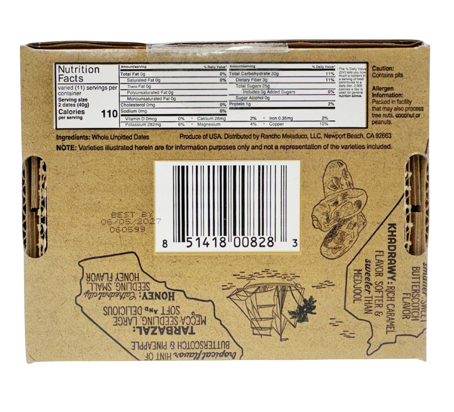 Rancho Meladuco Date Farm | The Heirloom Series Rare & Unusual Dates Mixed Medley 1 lb.