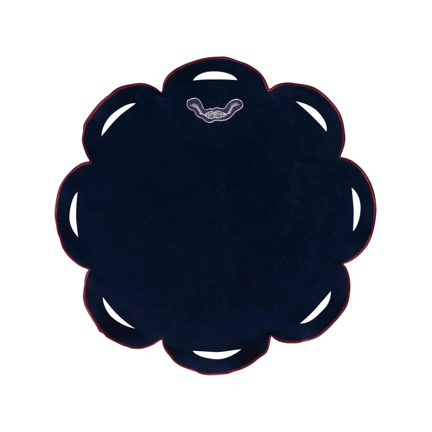 Blue Velvet Scalloped Placemats