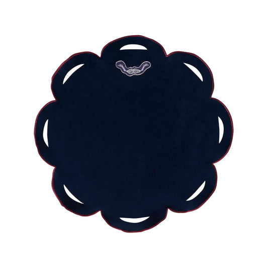 Blue Velvet Scalloped Placemats