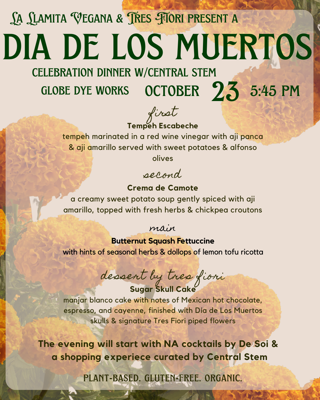 Dia De Los Muertos with La Llamita Vegana & Tres Fiori