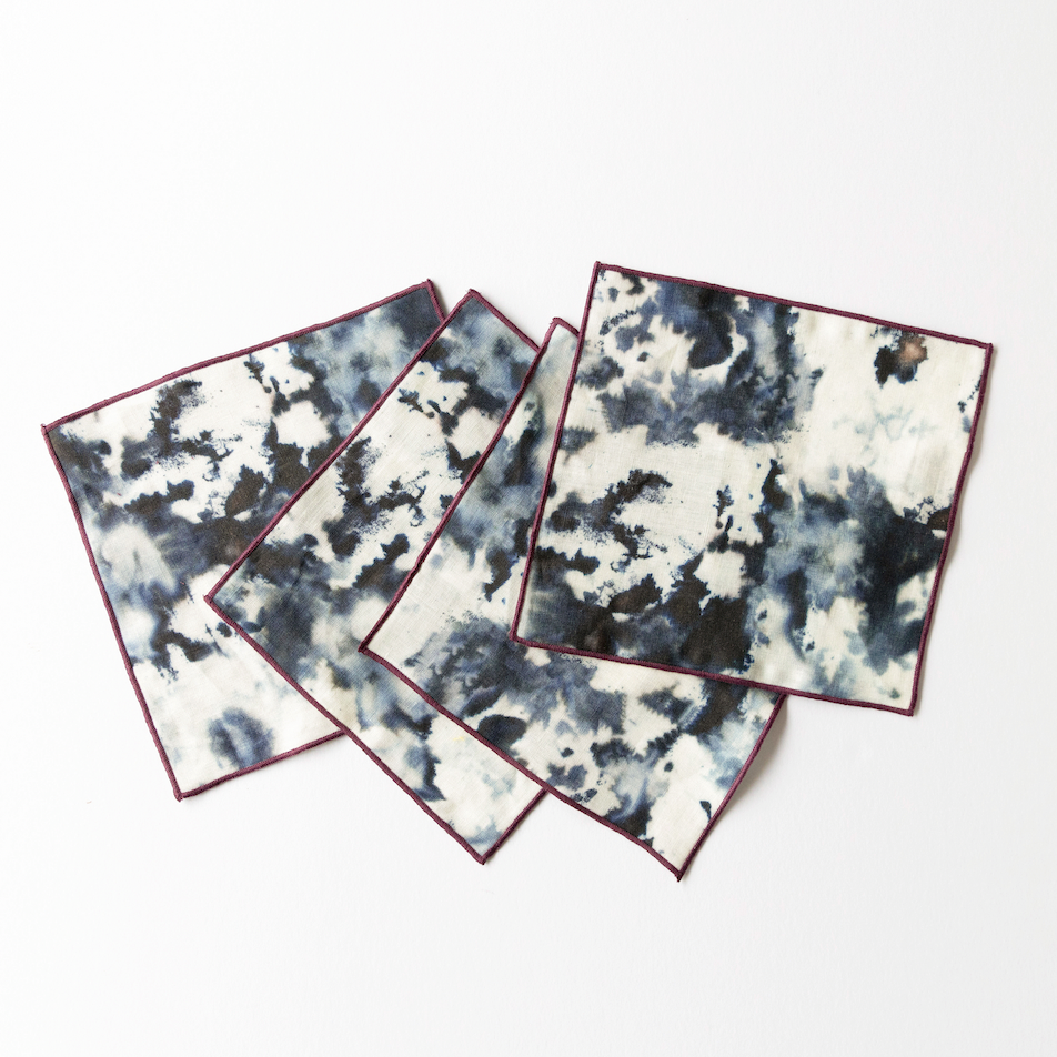 Marble Linen Cocktail Napkins