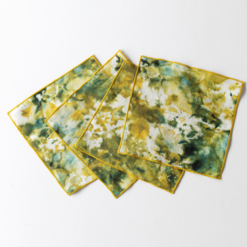 Marble Linen Cocktail Napkins