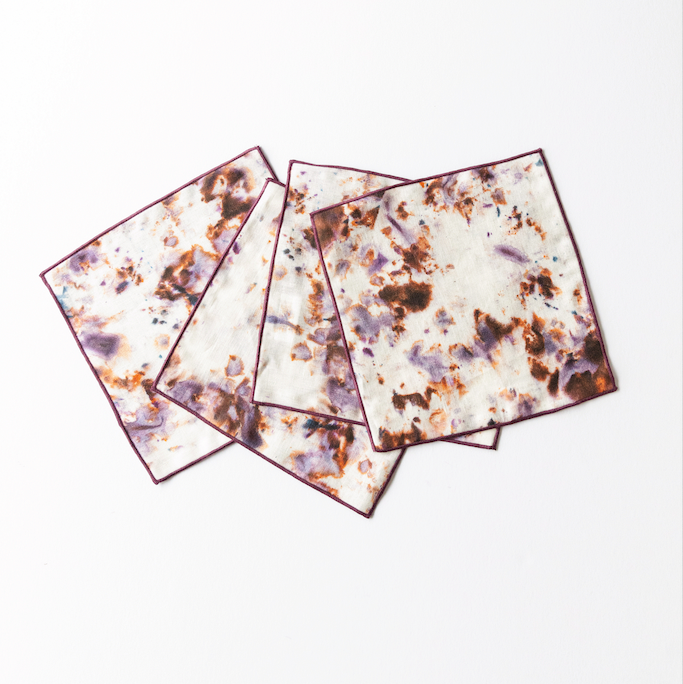 Marble Linen Cocktail Napkins