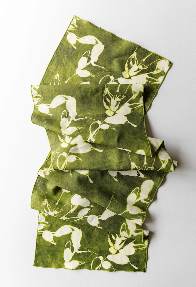 Botanical Porto Print Table Runner | Olive