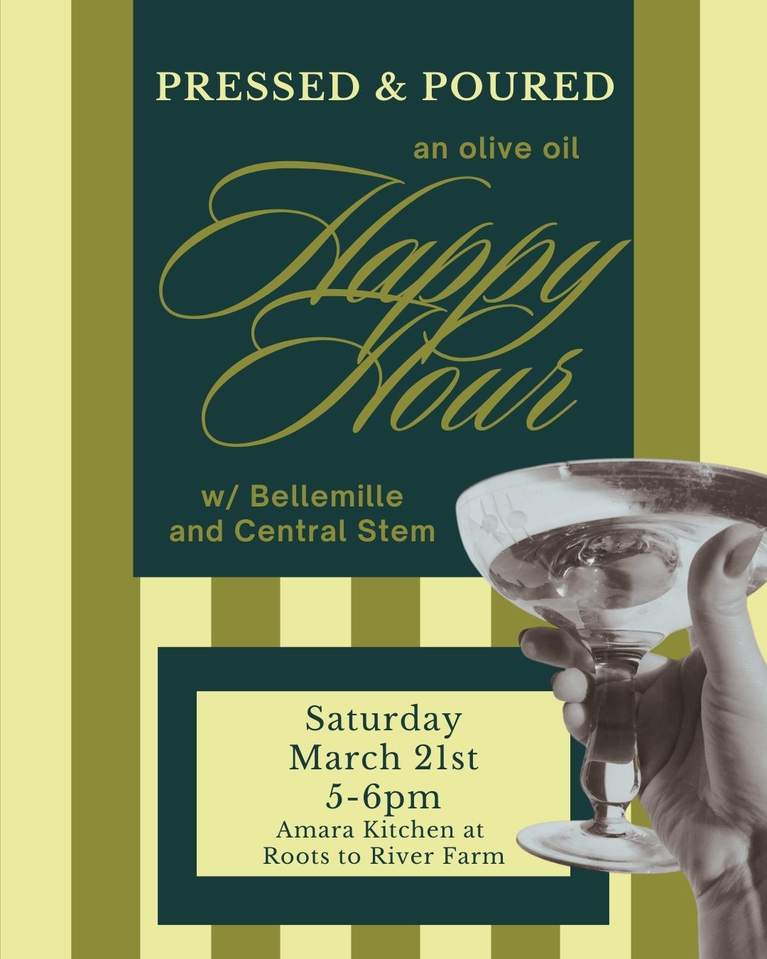 Pressed & Poured: An Olive Oil Happy Hour