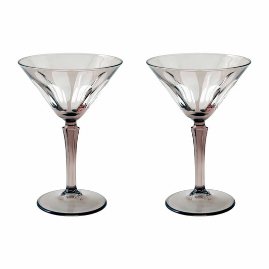 Rialto Martini Glass | Smoke | Set of 2
