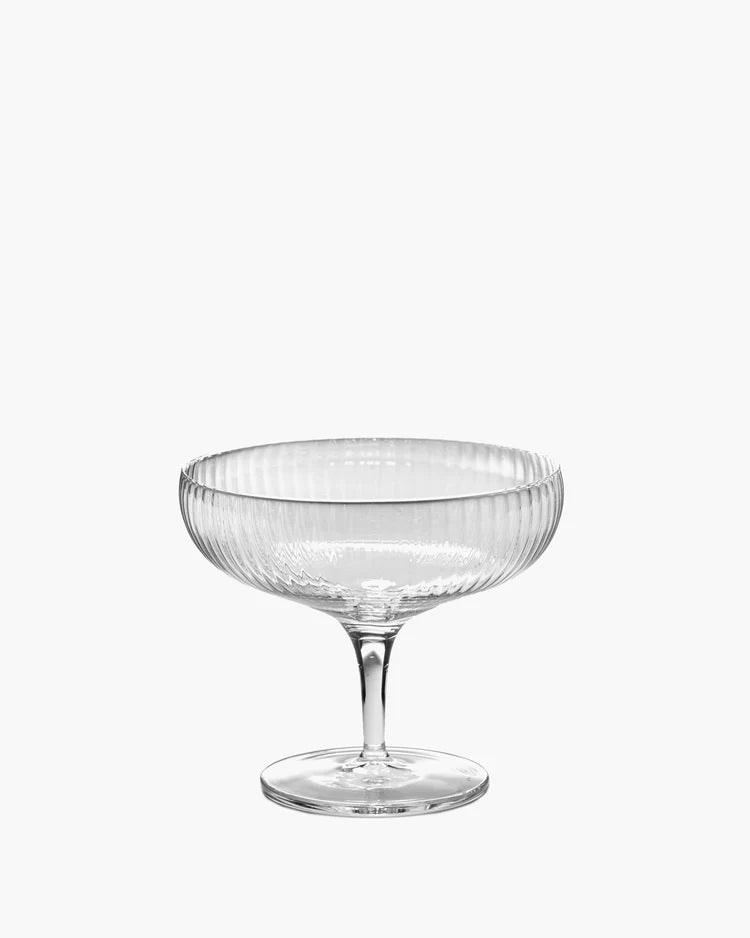 Inku Ribbed Champagne Coupe | Set of 4