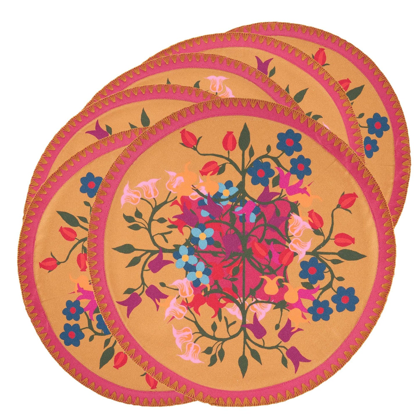 Blumen Placemats | Orange | Set of 6