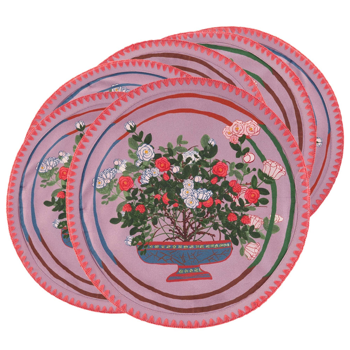 La Vie en Rose Round Placemats | Set of 6