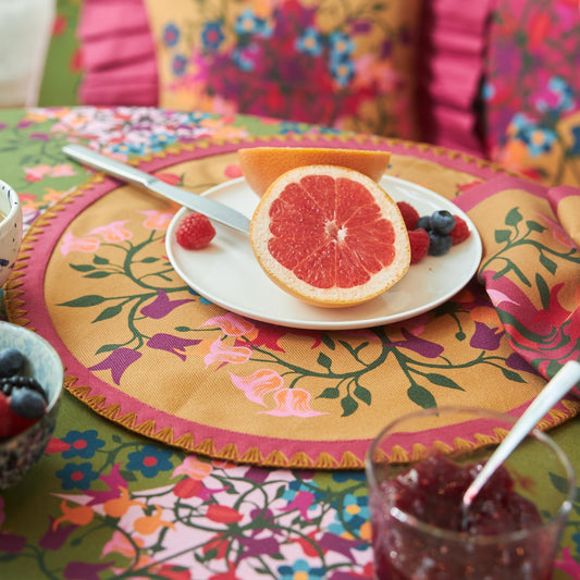 Blumen Placemats | Orange | Set of 6