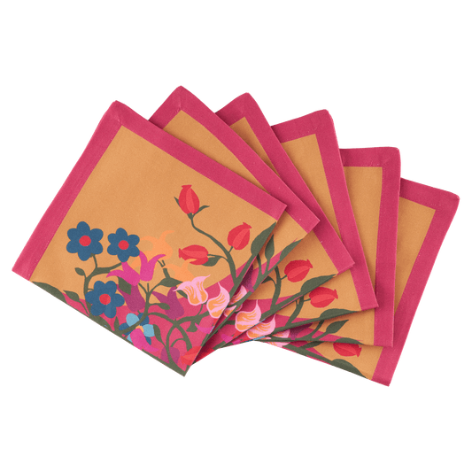 Blumen Napkins | Orange | Set of 6