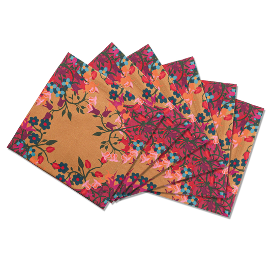 Blumen Napkins | Orange | Offcut Version | Set of 6