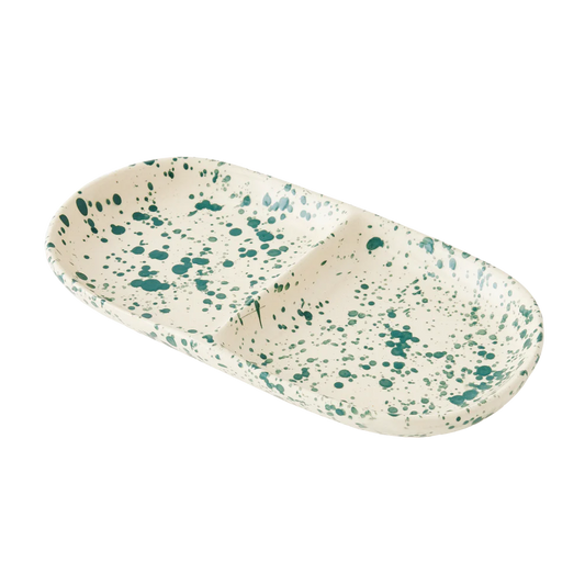 Splatterware Ceramic Divided Tray | Nettle