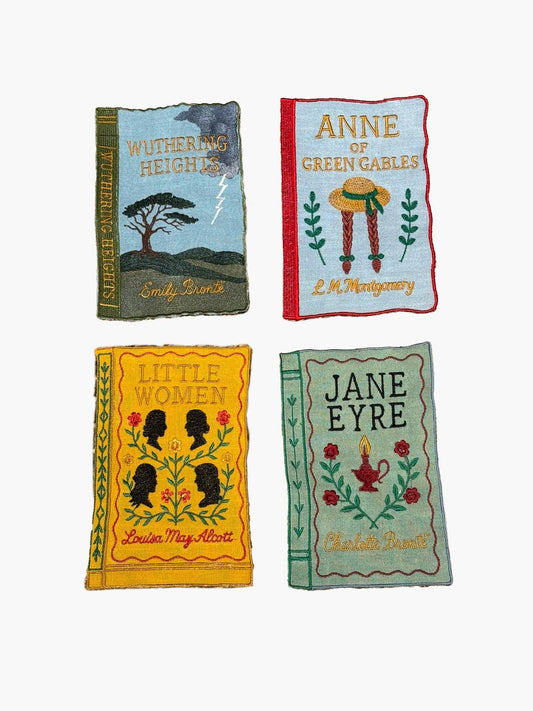 Literary Heroines Embroidered Cocktail Napkins | Set of 4