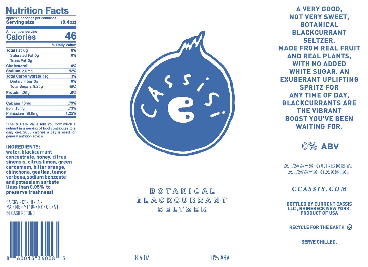 Cassisi Blackcurrant Seltzer