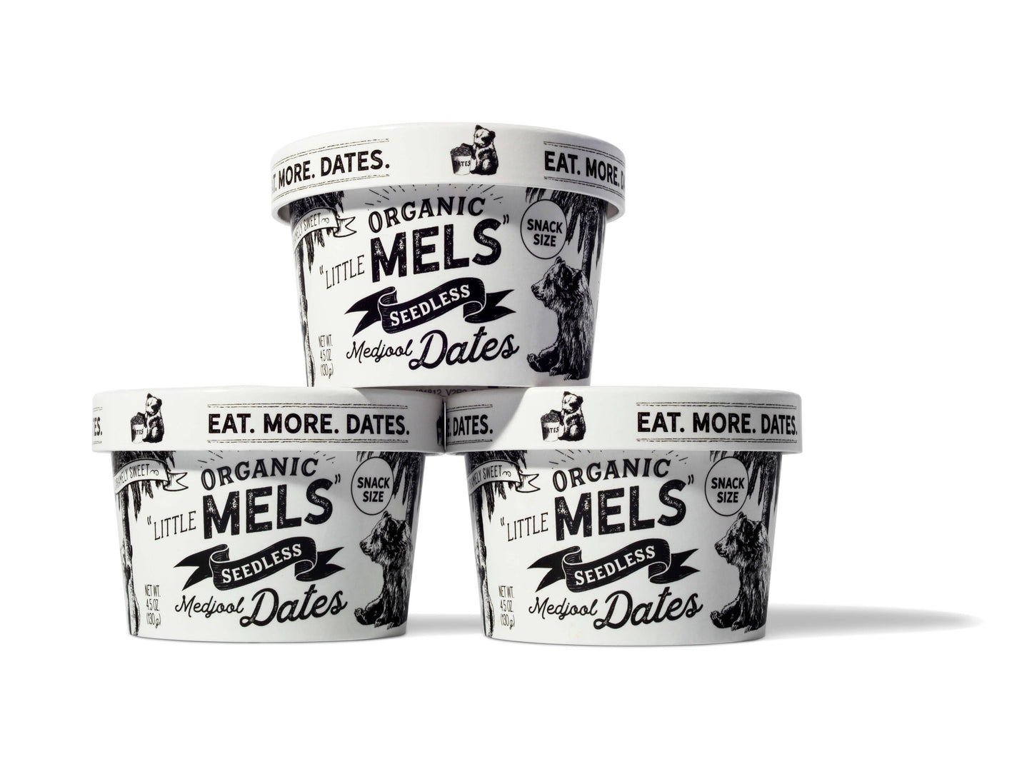 Rancho Meladuco Date Farm Little Mels Seedless Organic Medjool Dates, 4.5 oz Cup