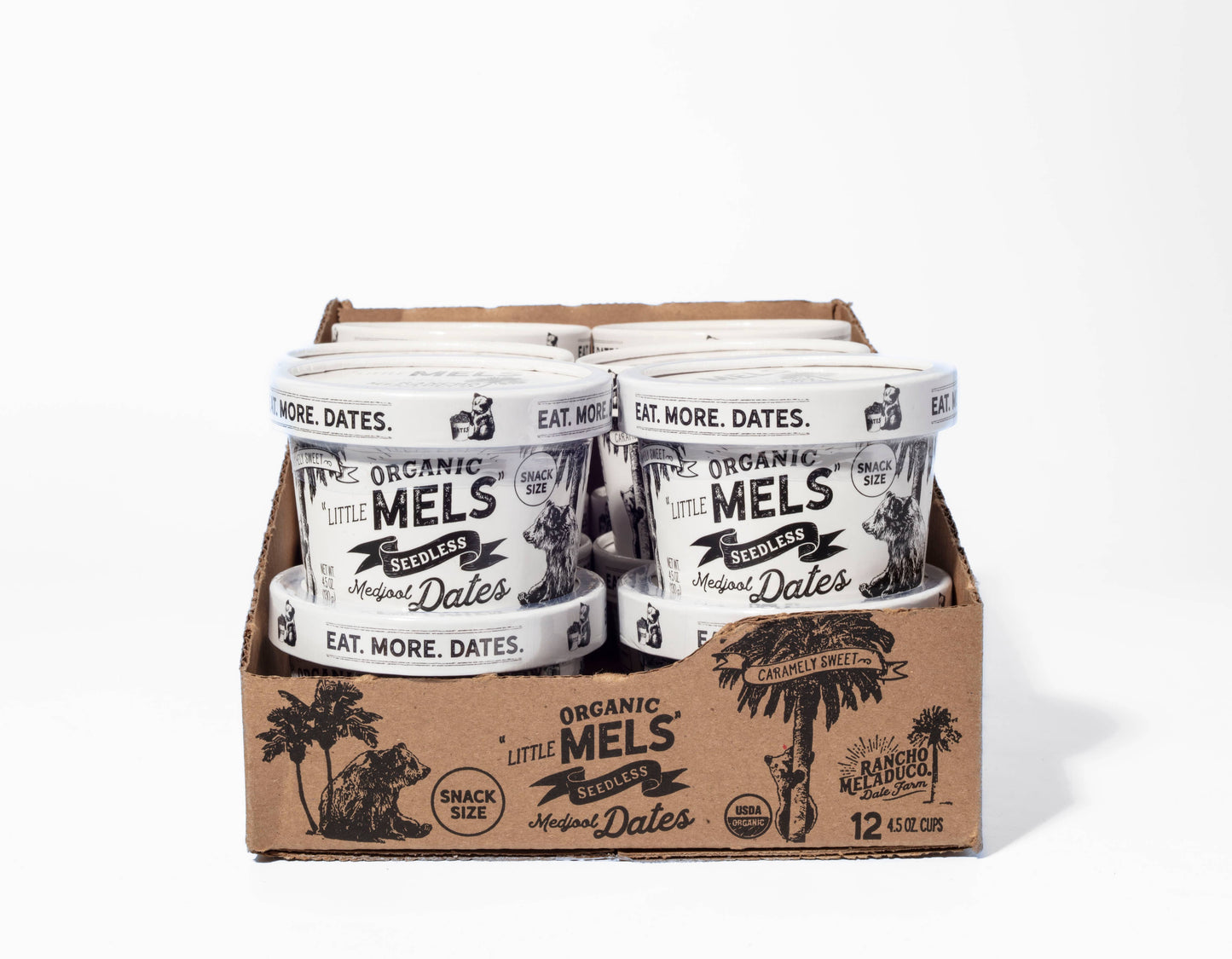 Rancho Meladuco Date Farm Little Mels Seedless Organic Medjool Dates, 4.5 oz Cup